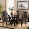 Baxton Studio Valda Modern and Contemporary Transitional Dark Brown Finished Wood 5-Piece Dining Set 177-11381-10900-Zoro - alternate 9